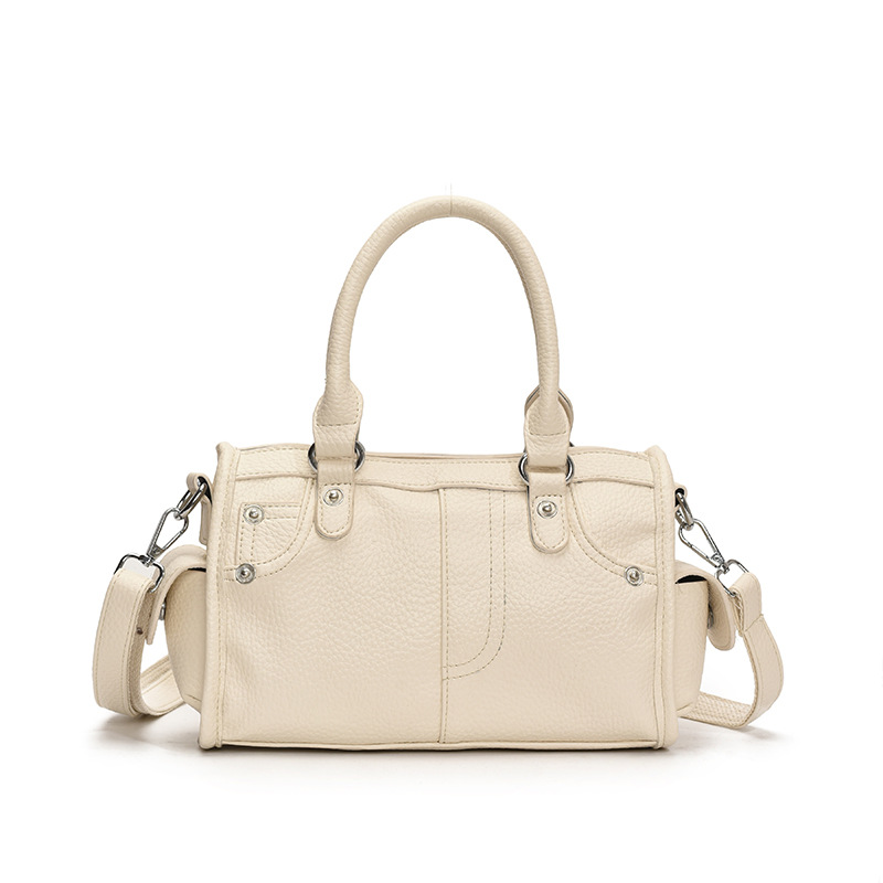 Nicho de comercio exterior bolsas de almohada de diseño mujeres 2026 primavera nueva bolsa litchi Boston bolsas de hombro diarias moda image 6