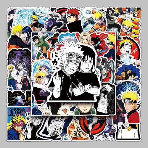 54 Japanese cartoon Naruto anime suitcase cartoon motorcycle car tablet waterproof decorative stickers