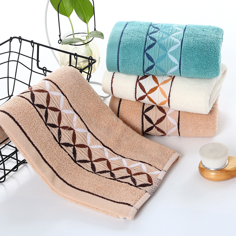 Household Cotton Towel Absorbent Skin-friendly Cotton Face Towel Face Wipe Hand Towel Life Towel Stall for Daily Use