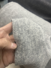 日本进口强缩灰杂色针织羊毛全毛克重510克 门幅130 大衣外套面料