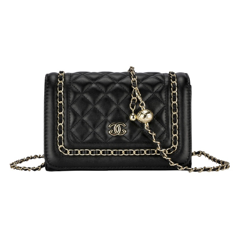 Transfronterizo Chanel estilo rombo cadena pequeña bolsa cuadrada para las mujeres 2022 Otoño e Invierno nueva moda textura hombro bolsa de mensajero