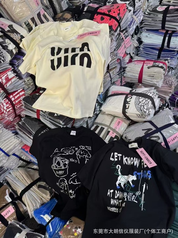 メーカー卸売露店婦人服半袖Tシャツ2025夏新作婦人半袖トップス韓国版流行ブランドホットスタイル|undefined