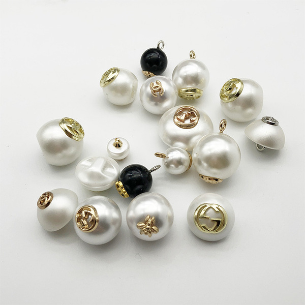 High-end metal round beads pearl
