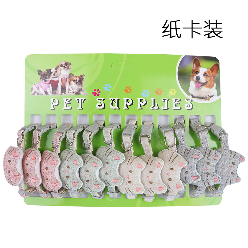 Fábrica de stock nuevo simple gato gato gato collar corbata de mascota aleatoria multicolor corbata al por mayor