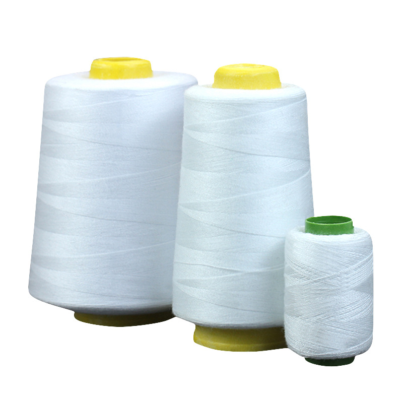 402 hilo de coser de poliéster blanco y negro hilo de pagoda hecho a mano coche plano gran rollo máquina de coser hilo de coser del hogar hilo de coser