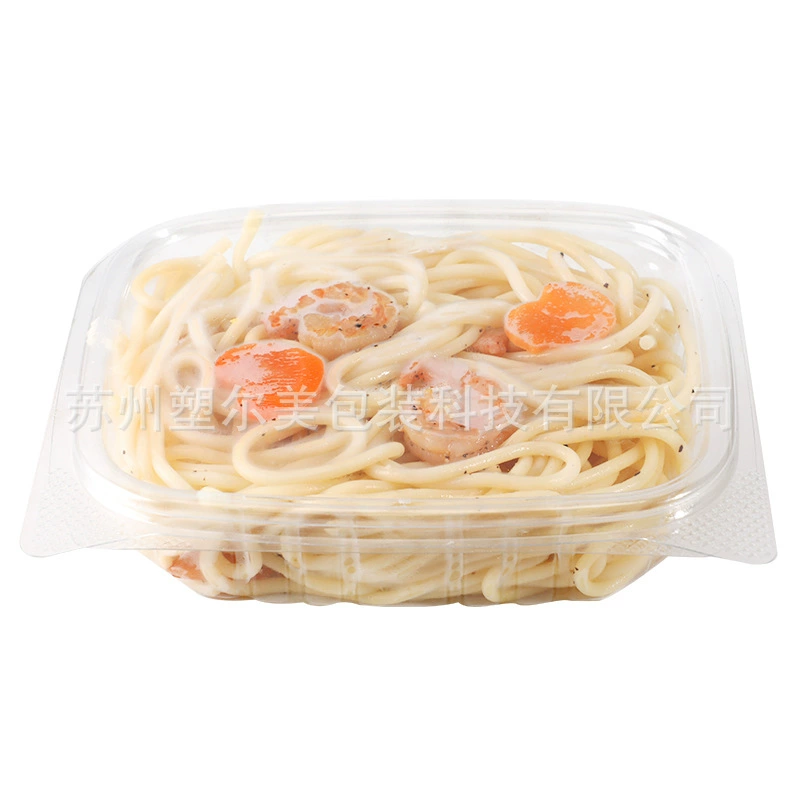 Foreign trade special disposable salad box PET plastic one-piece square packing box fruit box cold lunch box vegetable box