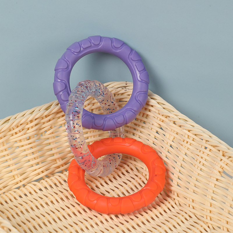 Три кольца-фиолетово-оранжевый. / 22*9cm