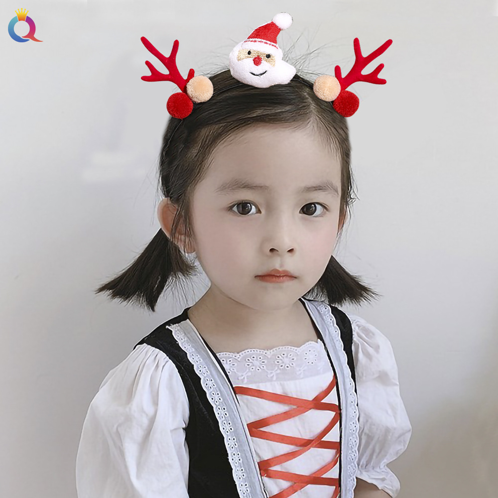 Christmas gift Christmas headdress plush large hair band high-grade hair tie ins large ring_voghion.com