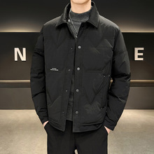 羽绒服冬季2024新款高档潮流百搭男士外套保暖中青年时尚翻领男装