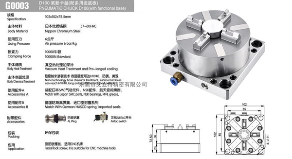YouER D100 type pneumatic silver white ±1%