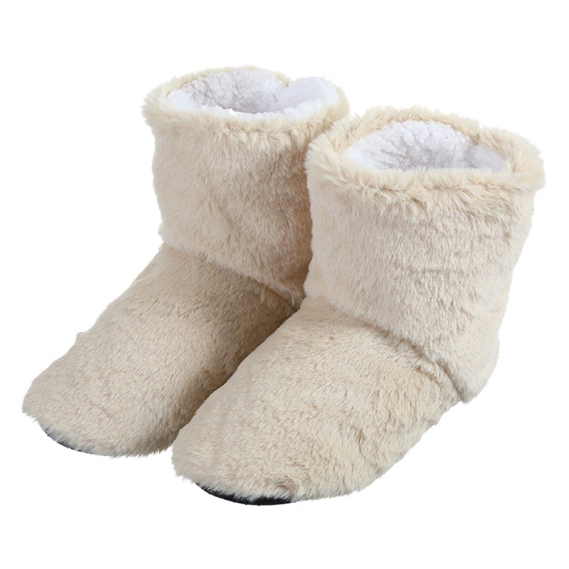 Сапоги однотонные зимние теплые утолщенные на флисовой подкладке, женская домашняя Сменная обувь, ограничительная обувь