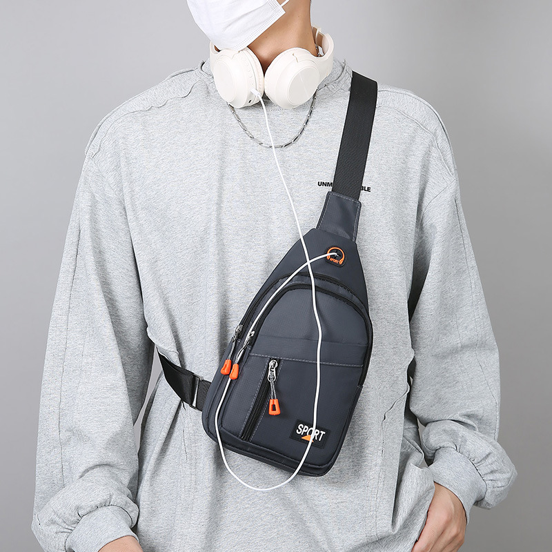 Cross-border nuevo tipo de bolso de hombro de hombre Nylon resistente al desgaste, anti-dropback mochila casual, bolso de pecho deportivo de ciclismo