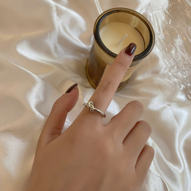 design line knotted ring fashion simple open ring