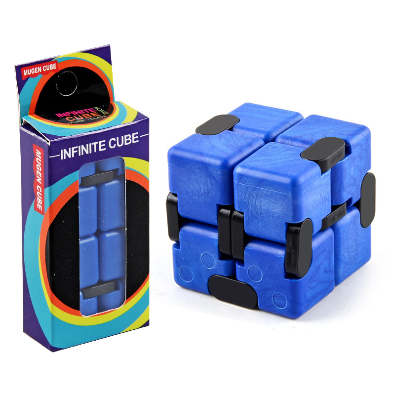 Descompresión de exportación transfronteriza Bolsillo del tirón Cubo de Rubik dedo plegable infinito Cubo de Rubik Patrón de cielo estrellado yema del dedo Cubo de Rubik juguete
