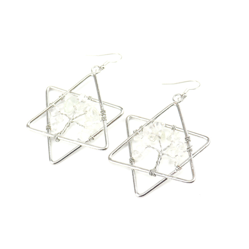 1 Paire Dame Feuille Métal Boucles D'oreilles display picture 2