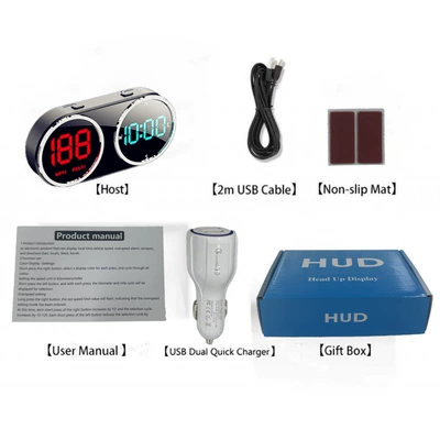 2025 New Hud Car Vehicle HUD - k15-usb-domestic-electronic-dog-voice-version-kmhmph-one-key-switch