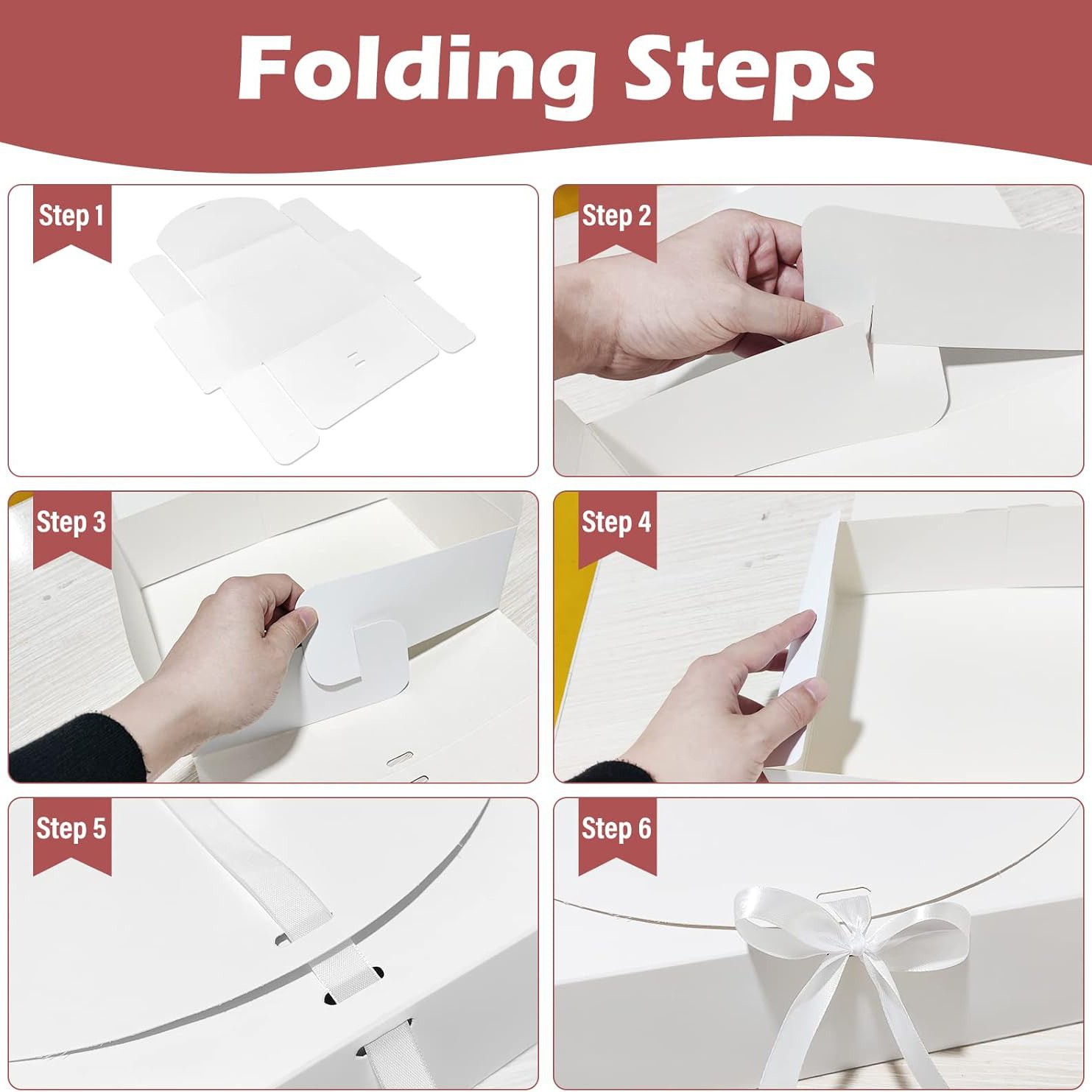 (Cross-border trading), white leather gift box with bow, Birthday gift 4