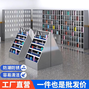 Stainless Steel Cup Cabinet Workshop Staff Multi-grid Cup Holder Tea Room Tea Cup Placement Cabinet Factory Storage Cabinet