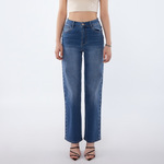 高腰阔腿牛仔裤女2025新款欧美女装跨境显瘦时尚拖地裤宽松直筒裤