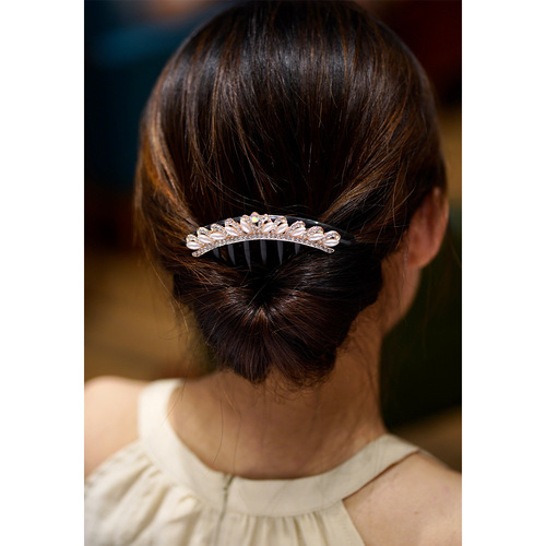 Seven-foot comb Korean hair accessories pearl headdress rhinestone hairpin plate hair comb hairpin classical hair fork hairpin jewelry
