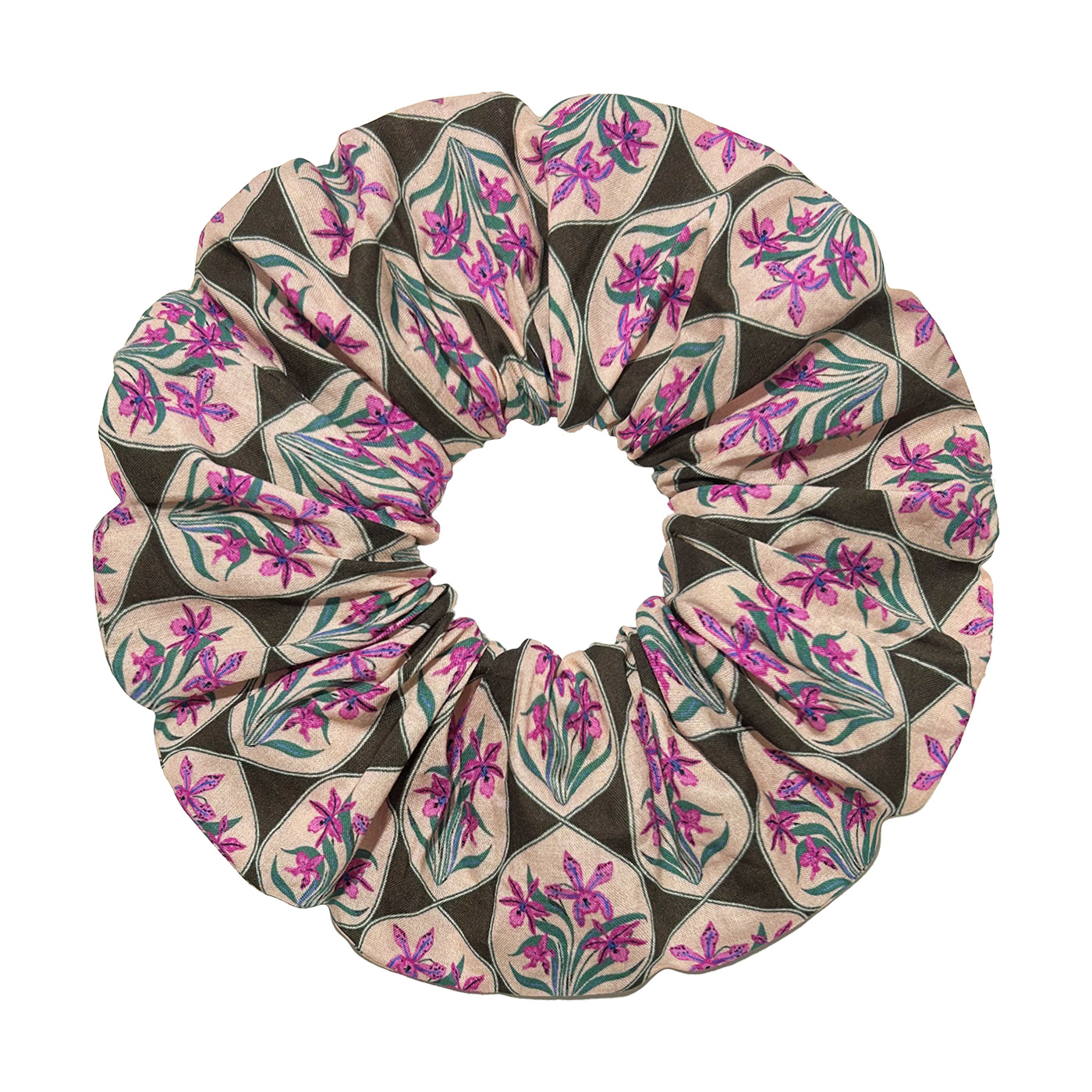 2025新款花卉布艺印花时尚女士大肠发圈