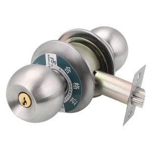 Ronglisi stainless steel ball lock indoor bedroom ball lock door lock old wooden door round lock bathroom Universal