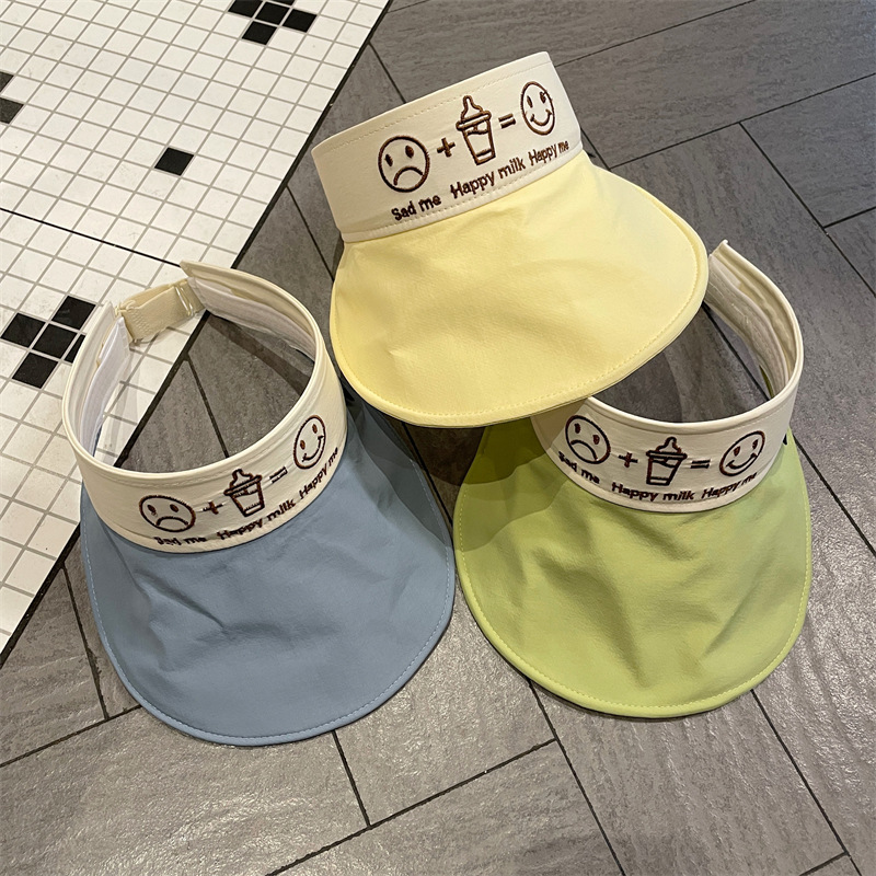 Sombrero de bebé Sombrero de copa vacío de verano Sombrero de sol para niños y niñas Sombrero para el sol transpirable de aleros grandes para bebés Sombrero para el sol delgado