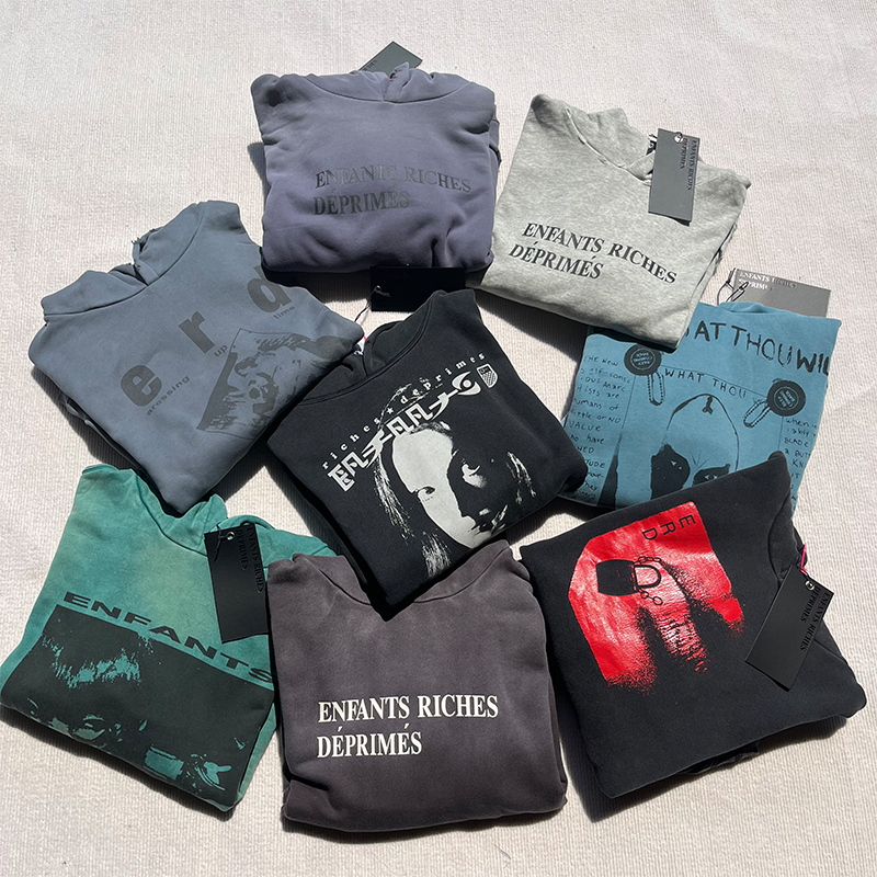 Erd Melancholy Rich Second Generation Washed Old cleanfit Style Heavy Hooded Sweater Hoodie Men's and Women's Fashion Cotton