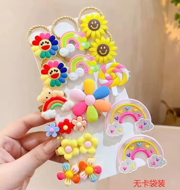 Accesorios para el cabello para niños traje de dibujos animados lindo lazo para el cabello banda de goma cuerda para el cabello horquilla lateral para niñas celebridad de Internet nuevo 2022