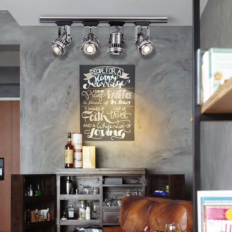 Industrial retro clothing store headless lamp bar Spotlight store commercial atmosphere outdoor wall lamp open-mounted track spotlight