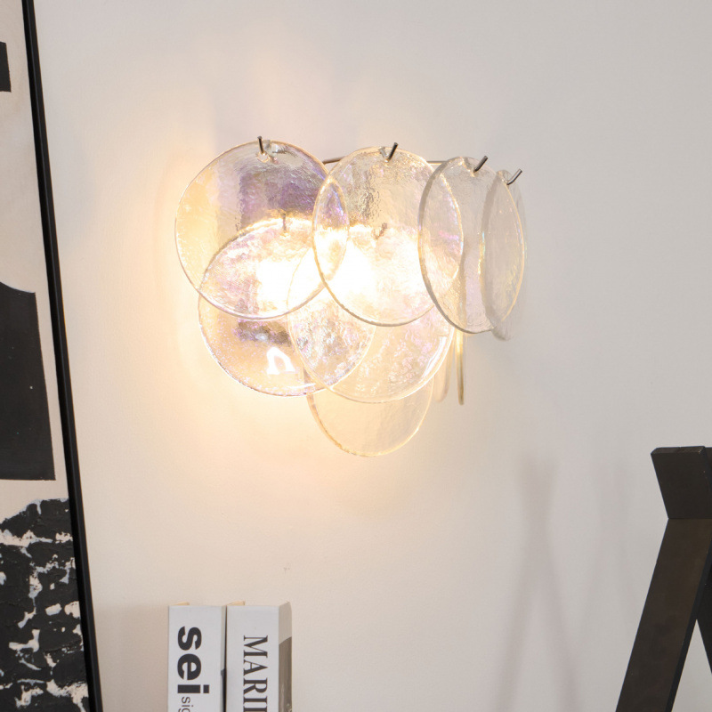 French Designer Bedroom Murano Bedside Lamp Living Room Background Wall Lamp Glass Lamp Led Lamp Indoor