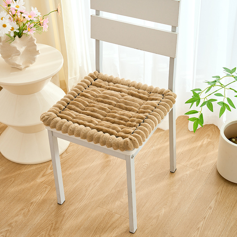 스트라이프 의자쿠션-라이트커피 40*40cm