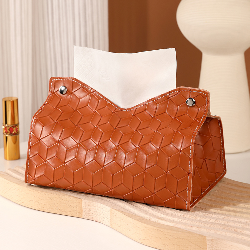 Caja de toallas de papel simple bolsa de toallas de sala de estar caja de extracción de lujo ligera coche pequeño viento fragante dormitorio escritorio sensación de alto nivel