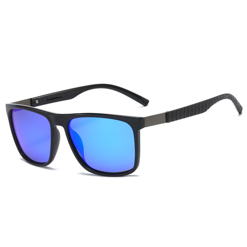 Men's trendy sports sunglasses, beach sunglasses, posing glasses, square full-frame driving polarized glasses 1277