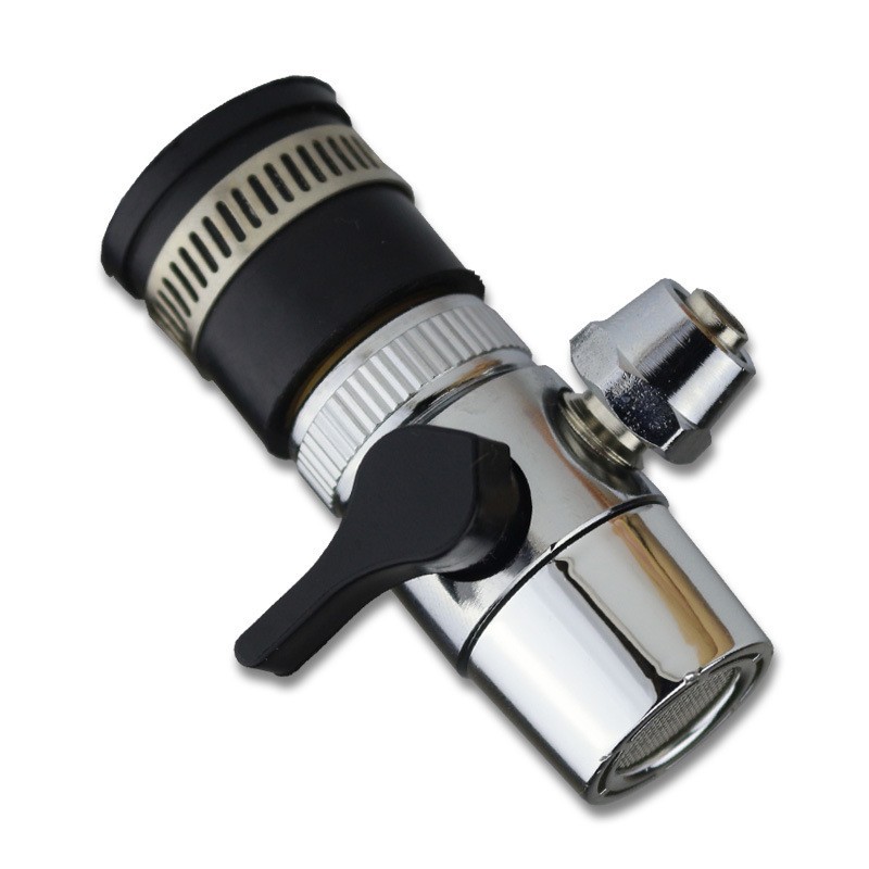 En stock 2 puntos 3 puntos 2,5 a cargo de una sola válvula de corte purificador de agua de escritorio interruptor de entrada de agua cubierta de cuero universal Válvula de corte de metal