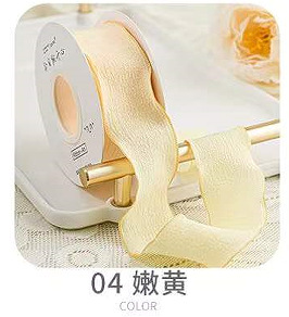 4cm volantes cinta plisada Lino avanzada fishtail hilo flor hornear caja de regalo embalaje cinta ropa Accesorios