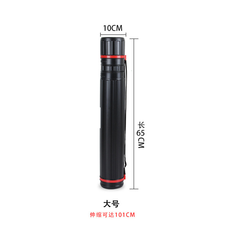 Arte plástico tubo de pintura retráctil dibujo obras colección tubo de almacenamiento retráctil patrón recto tubo negro estante de exhibición cubo de almacenamiento