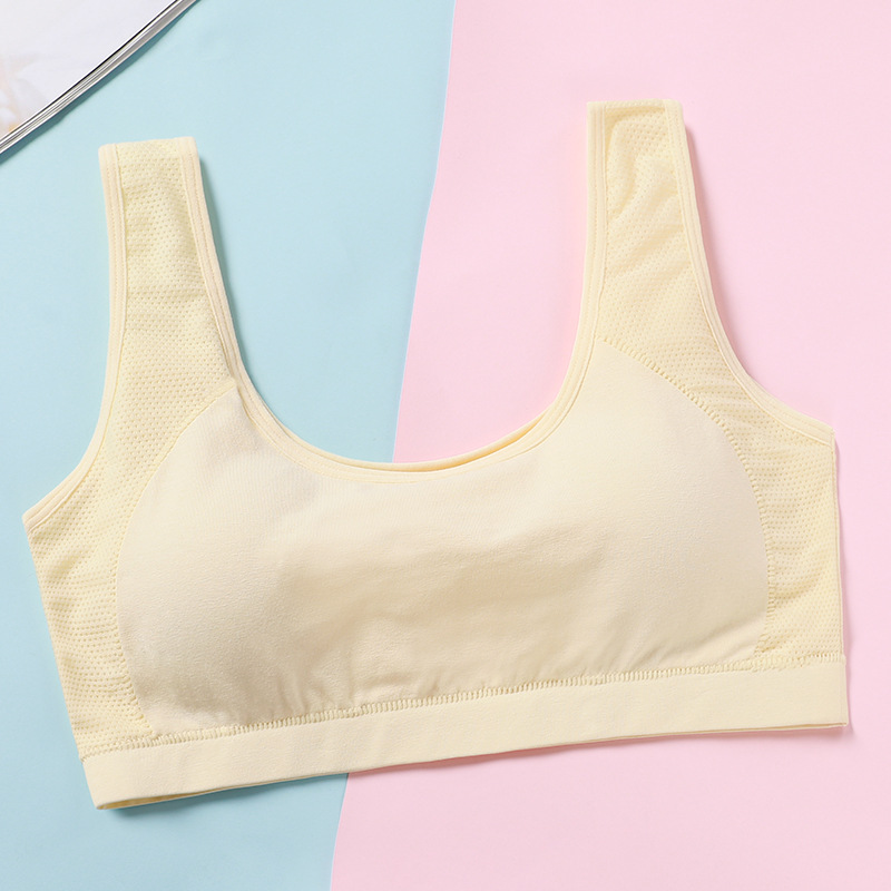 Sujetador de la muchacha de algodón estudiante ropa interior de la muchacha delgada ropa interior de desarrollo temprano de la Escuela Secundaria transpirable ropa interior inalámbrica