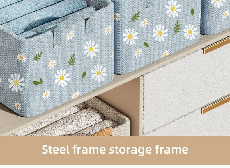 New Dustproof Storage Box Wardrobe Drawer Non-woven Fabric Large Capacity Storage Box Fabric Hand Foldable Storage Box