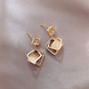 Earrings, design silver needle, silver 925 sample, trend of season, 2022 collection, internet celebrity