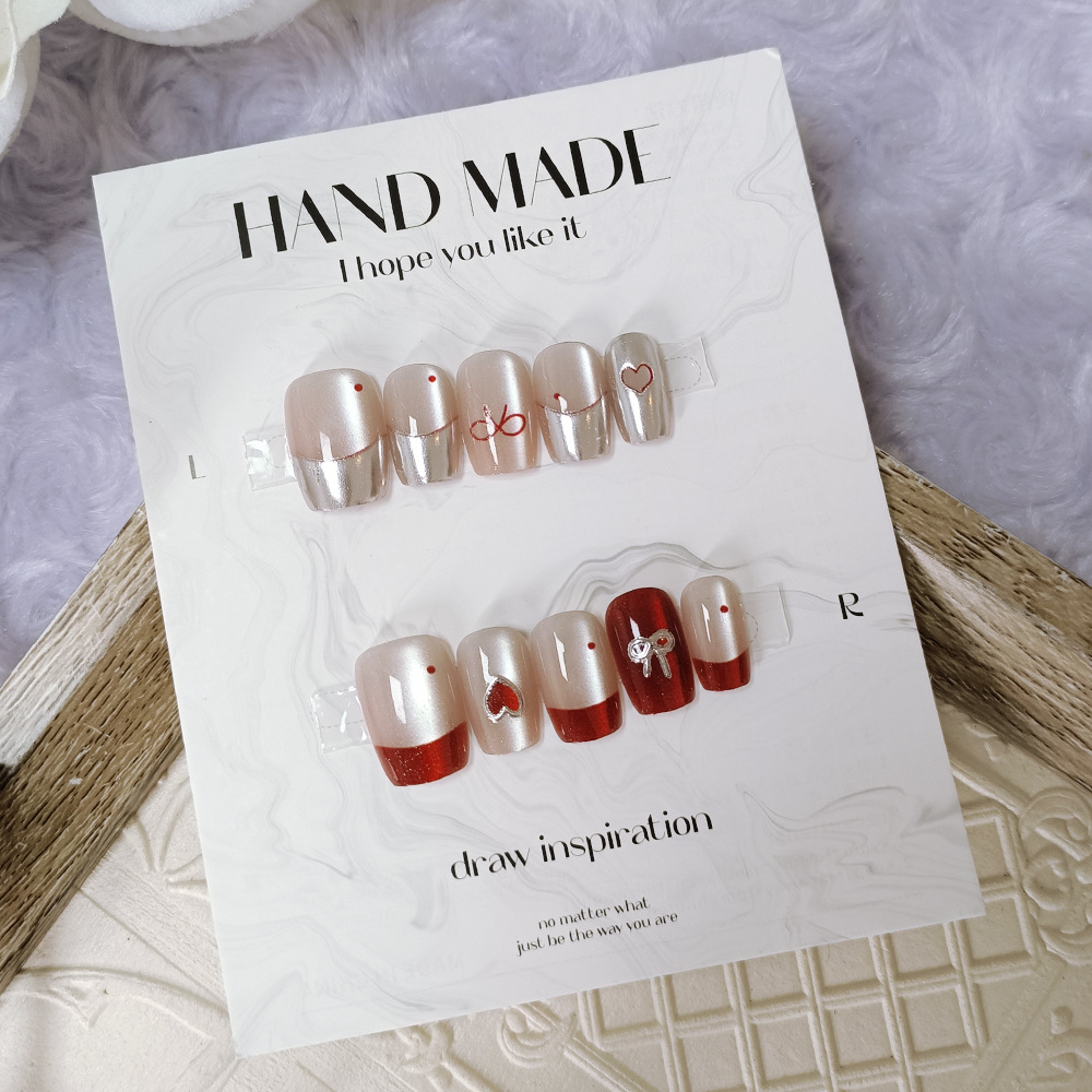 Diez piezas de piezas de uñas de alta calidad hecha a mano, Douyin Xiaohongshu, parche de uñas de venta caliente, armadura de ojo de gato de cristal image 13