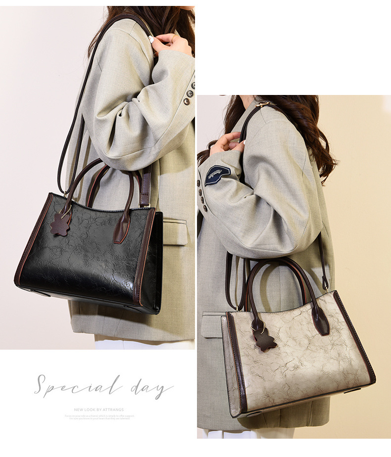 Women's Large Capacity Tote Handbag Soft Leather Elegant Bag_voghion.com