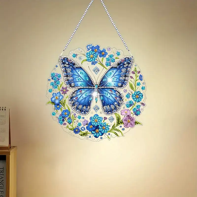 跨境DIY钻石画 新款蝴蝶挂件 .摆件厂家批发