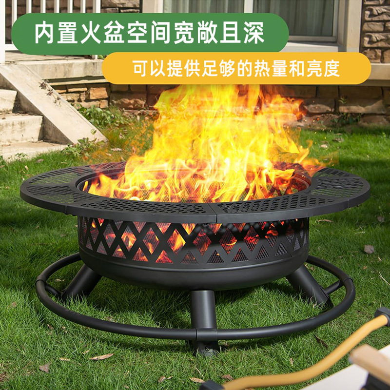 patio calentamiento al aire libre carbón leña tabla de barbacoa horno de madera horno de cocción de té barbacoa multifuncional para el hogar