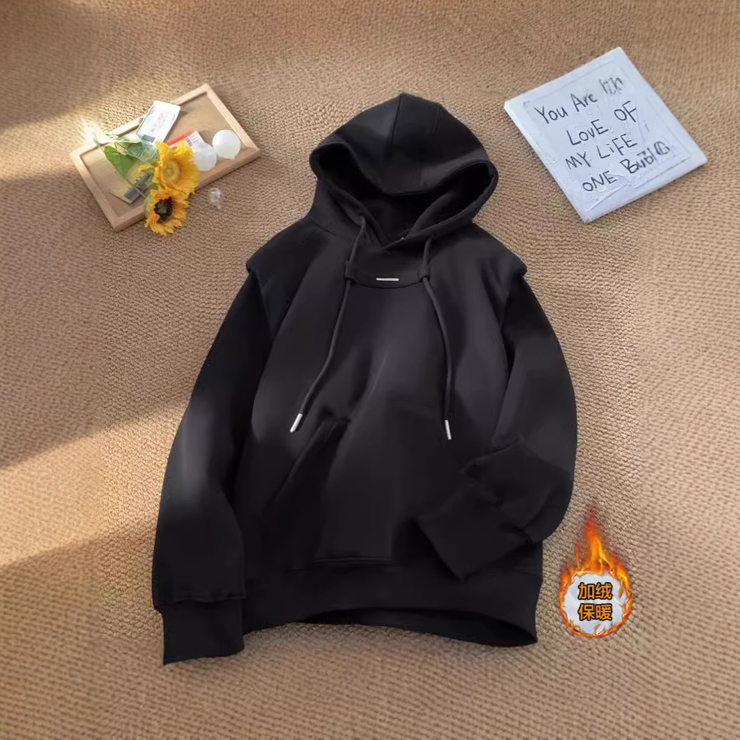 Demi-season small design fleece long-sleeve
