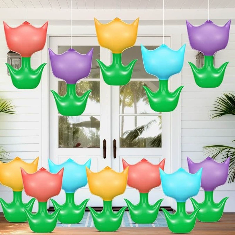 Цветочные украшения, надувные подвески из ПВХ, тюльпаны, весенние пасхальные украшения для двора, украшение для дома и улицы, украшение для фермерского дома
