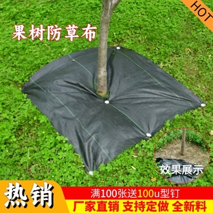 Agricultural anti-grass cloth weeding cloth agricultural land cloth fruit tree cover grass cloth grass cloth black film durable perforated slice