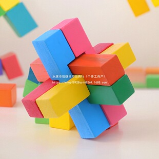 Color Six-Hole Ming Lock, Lube Lock, Creative Student Science and Education Small Gift, Mathematical Geometry Model