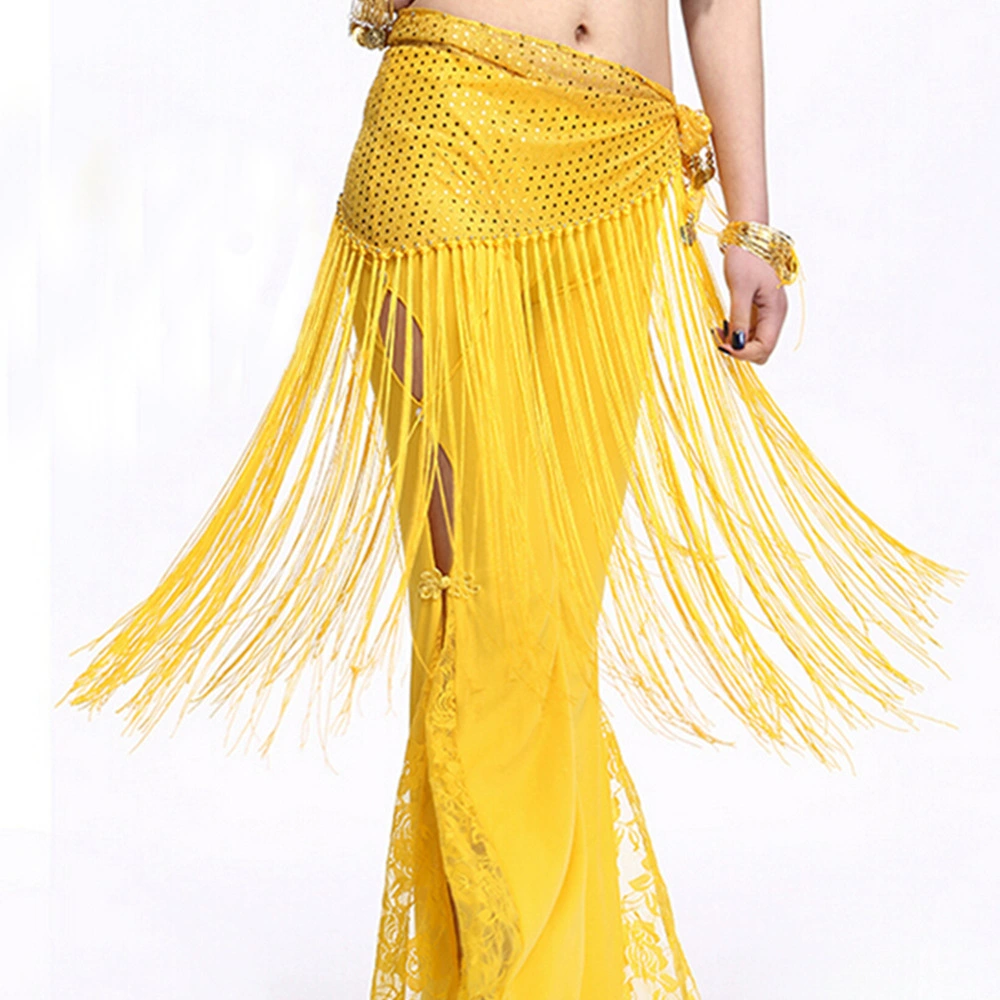 Танец живота Длинная кисточка Талия цепочка Талия Блестки кисточка бедра шарф блестки производительность кисточка треугольник полотенце мода Универсальная