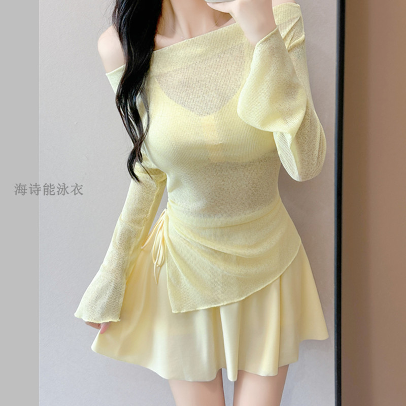 Sanya Pure Desire Style Swimwear for Women, Bikini Two-Piece Long-Sleeve Cover-Up, Hot Spring Vacation, Slimming Swimsuit Wholesale Sanya Pure Desire Style Swimwear for Women, Bikini Two-Piece Long-Sleeve Cover-Up, Hot Spring Vacation, Slimming Swimsuit Wholesale